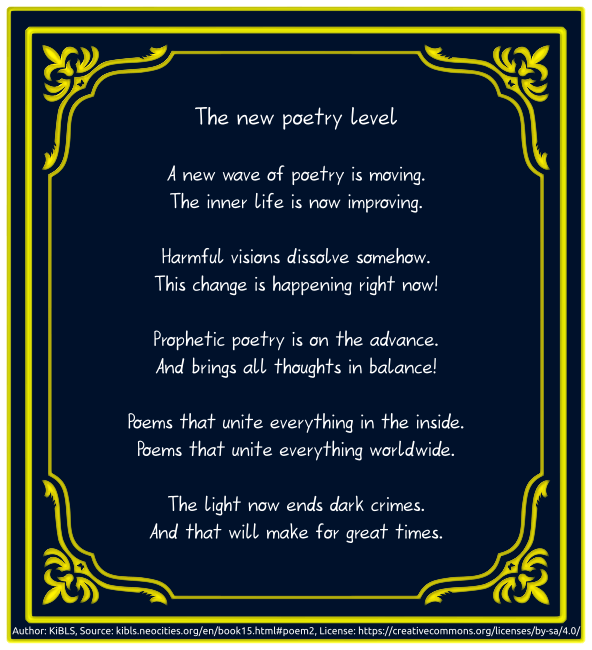 The new poetry level