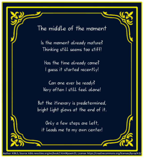 The middle of the moment