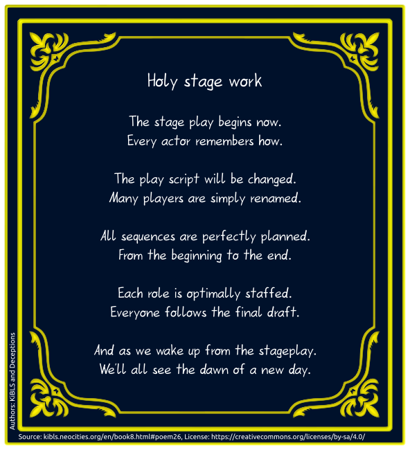 Holy stage work