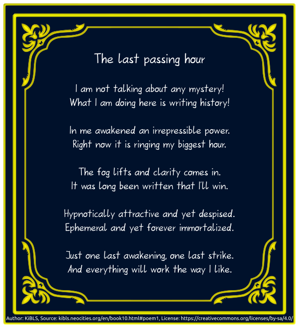 The last passing hour