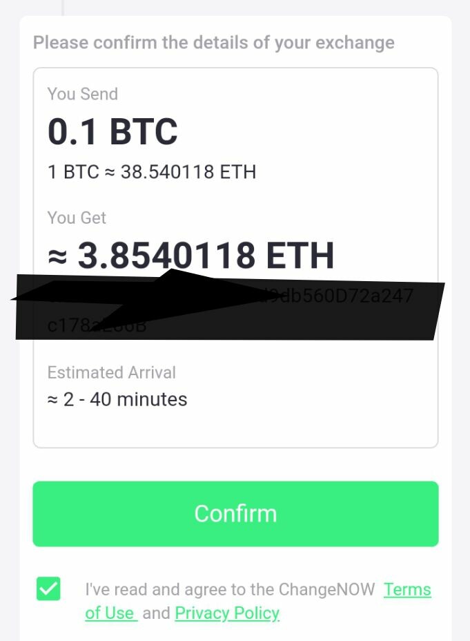 ChangeNow Crypto Swap Part 3