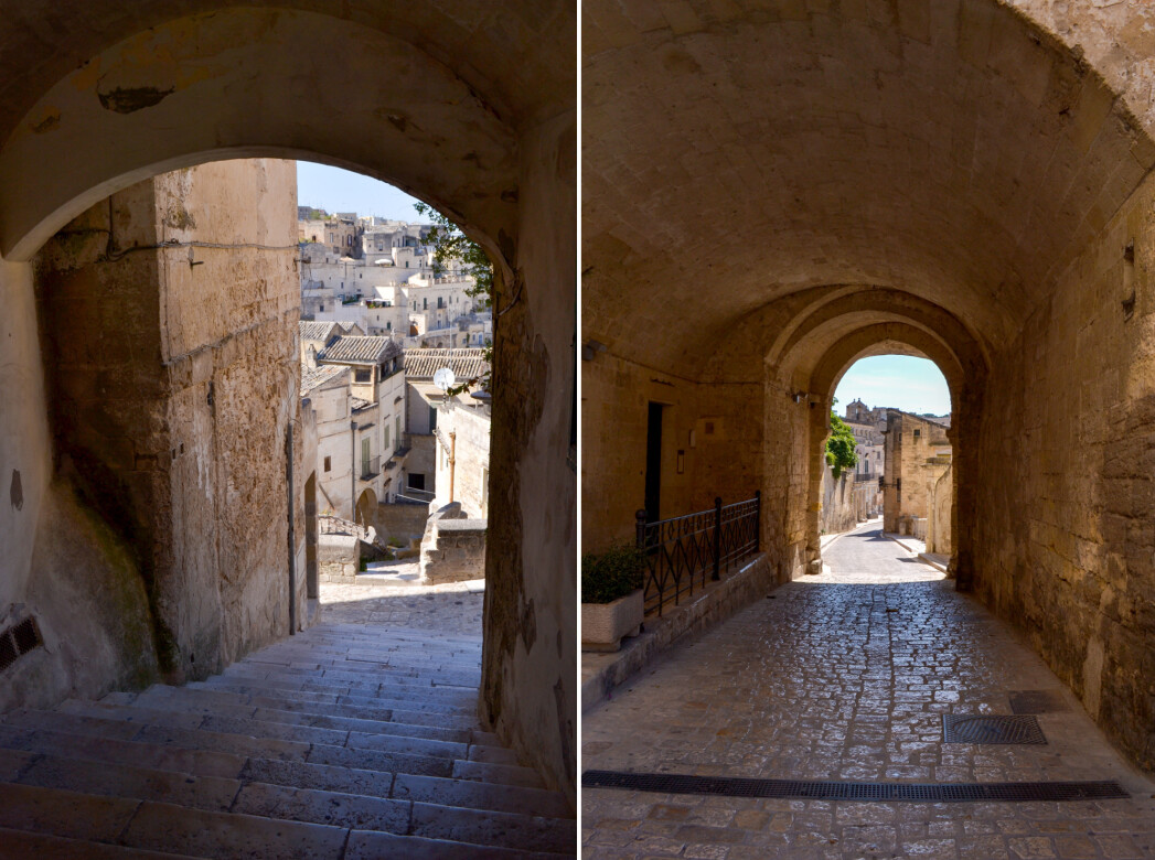 Alley and gates in SASI Di MATERA