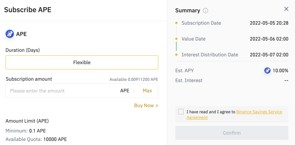 Subscribe to Binance Savings to generate passive income
