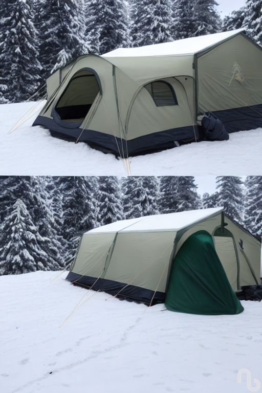The winter of our discount tents, made with NeuralBlender