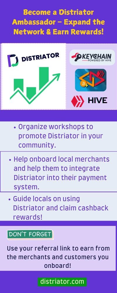 Distriator Hive web3 HBD btc