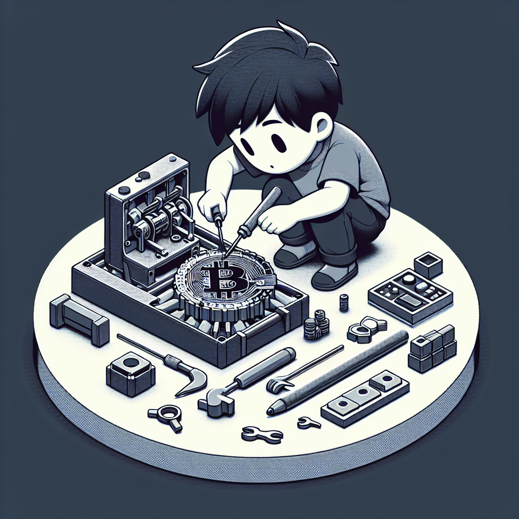 boy fixing a coin