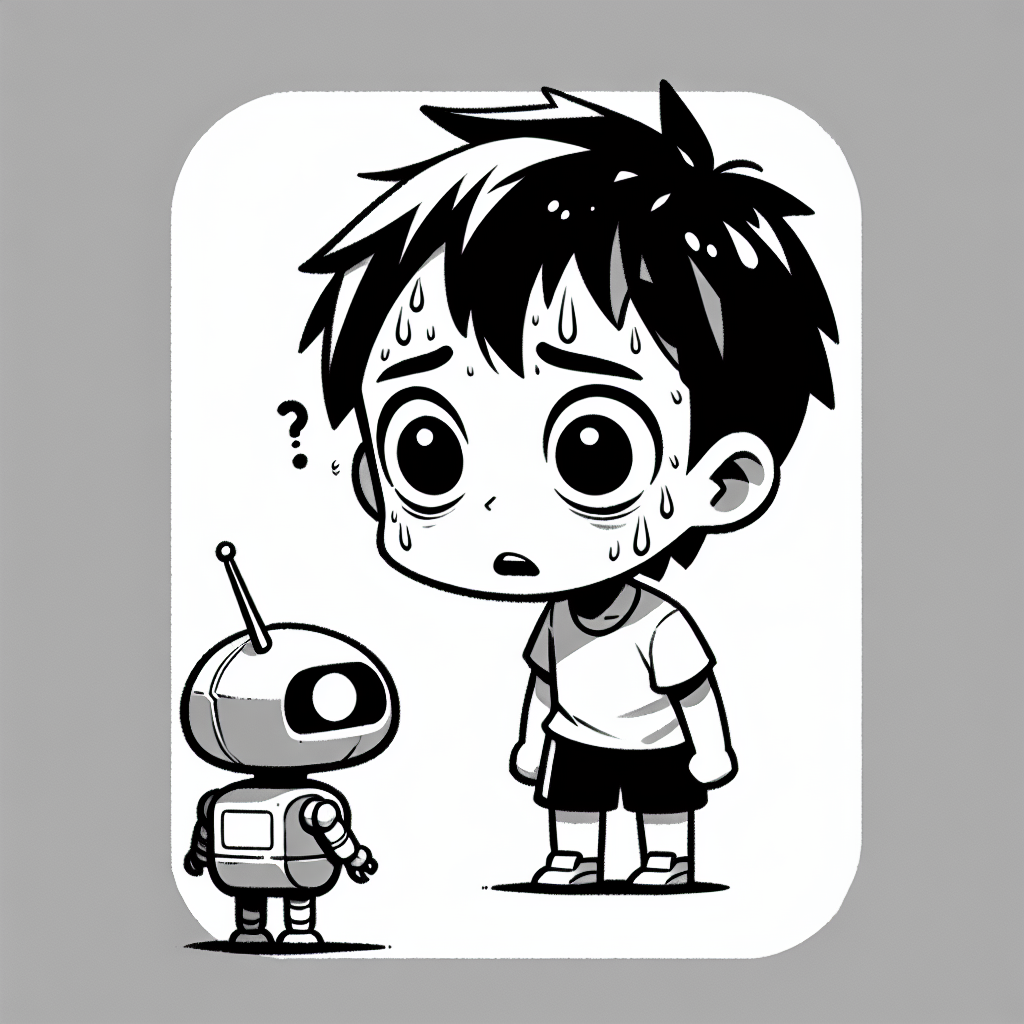 Nervous boy
