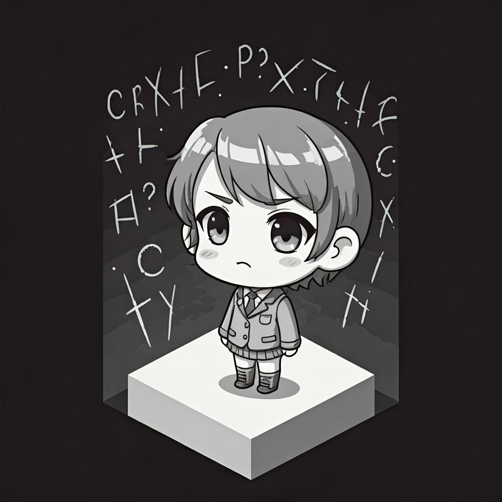 Boy deciphering code