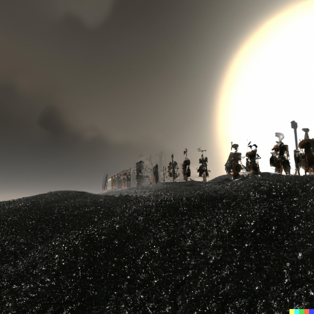 Armies Rising after Hellish Warfare (Dall-E 2)