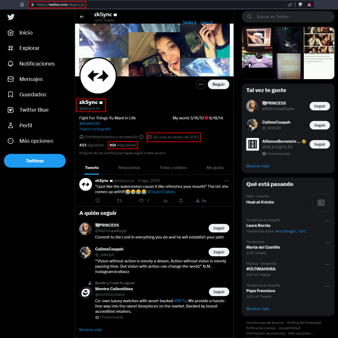Low profile scam account or proxy account