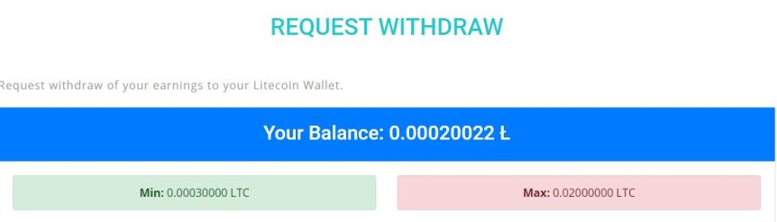 ltcminer onlinewithdrawal limit