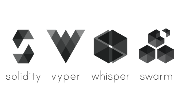Solidity Vyper Whisper Swarm Ethereum brand logos emblems icons