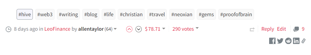 Hive Web3 social media earnings