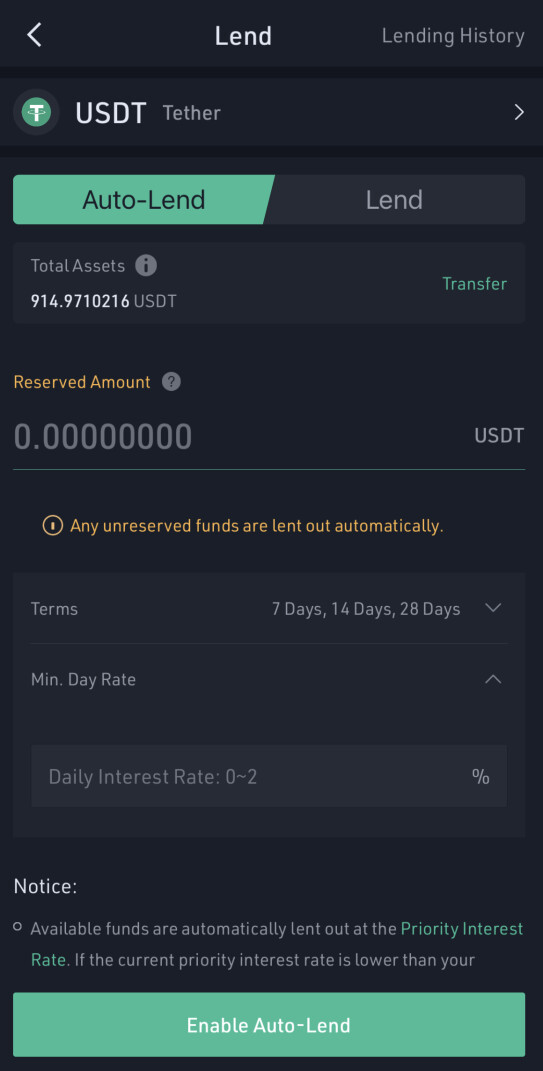 KuCoin Lending