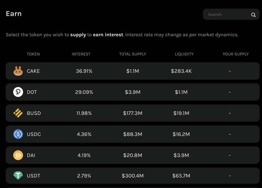 Earn APY on Krystal