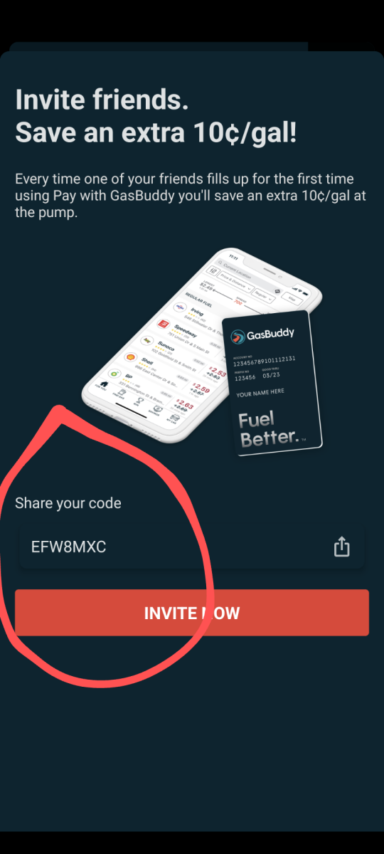 Gasbuddy Referral Code