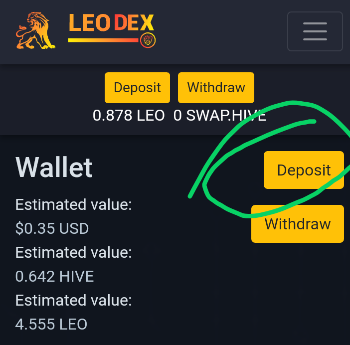 Deposit option