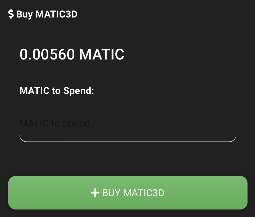 MATIC3D Buy