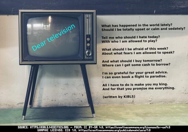 Dear television