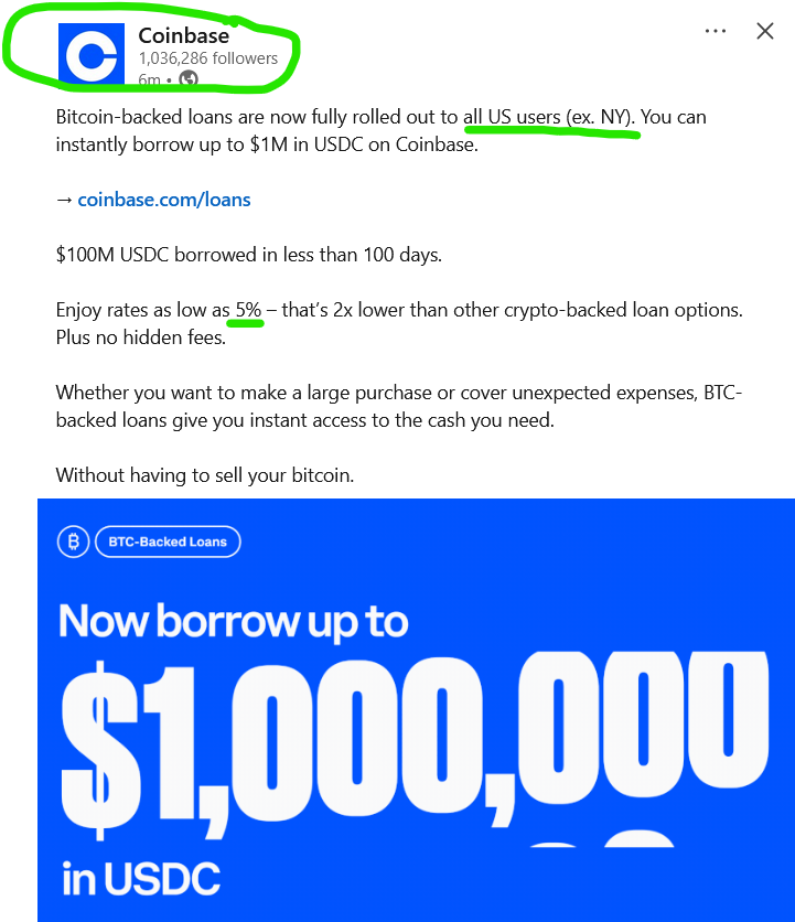 coinbase bitcoin loans