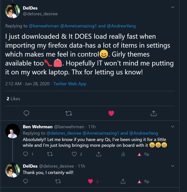 brave browser twitter