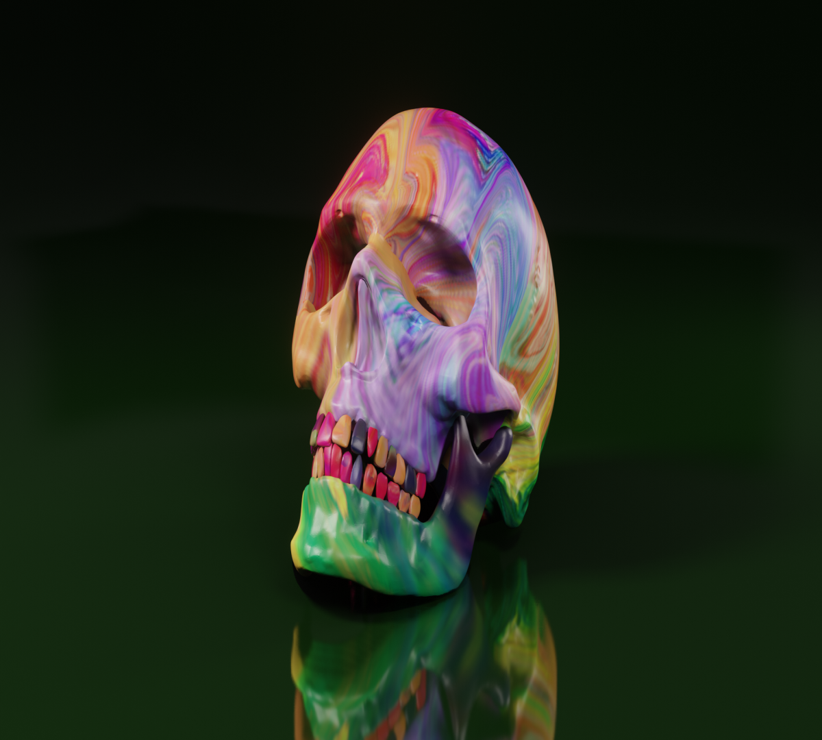 Psychedelic Skull #07 - by Alex Jesús Cabello Leiva - AlexCocoPro