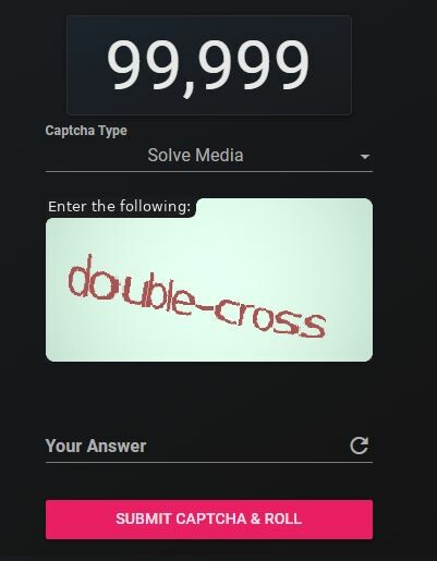 Cointiply captcha roll button