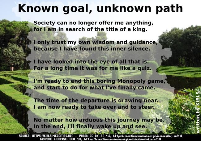 Known goal, unknown path