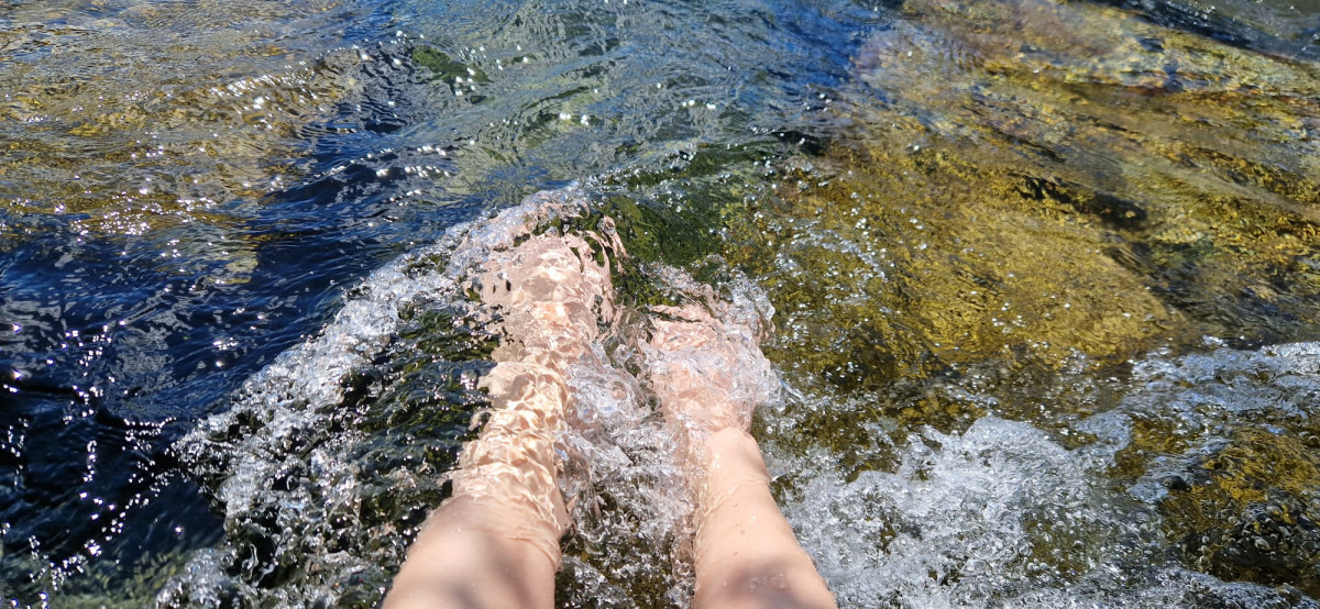 I dipped my feet in the water