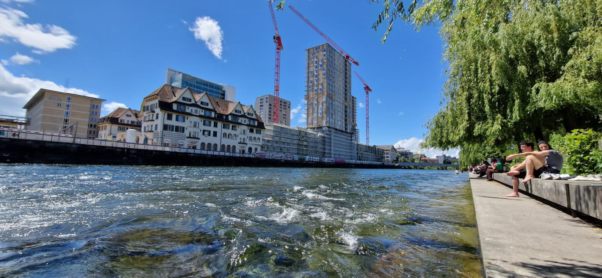 Limmat river on a sunny day