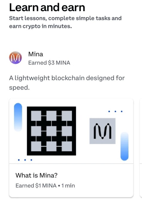 Coinbase Earn - $MINA