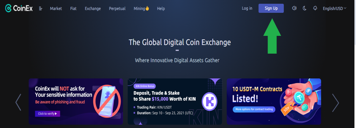Homepage - CoinEx - udinxyz