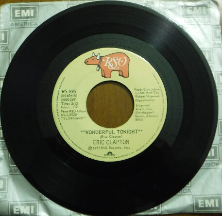 Eric Clapton Wonderful Tonight 45 RPM Single