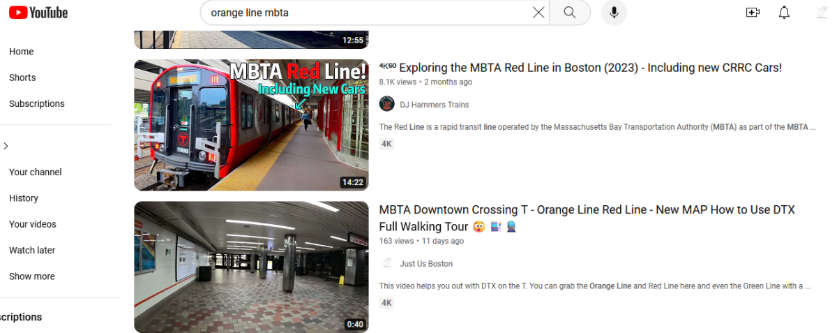 youtube impressions and search results