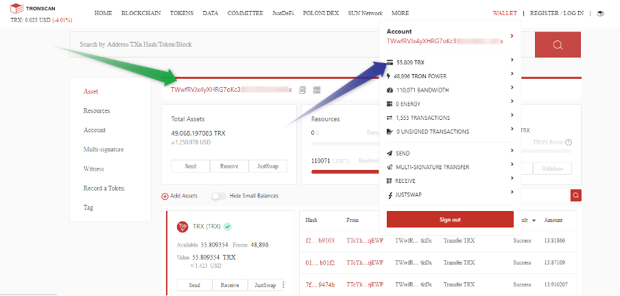 Staking trx