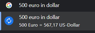 Euro to Dollar conversion