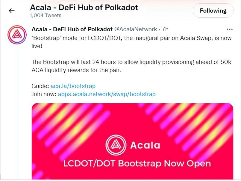 Acala Platform’s DEFI functions have rolled out with early adopter