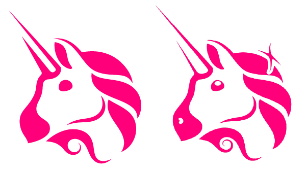 Uniswap unicorn without details token emblem logo