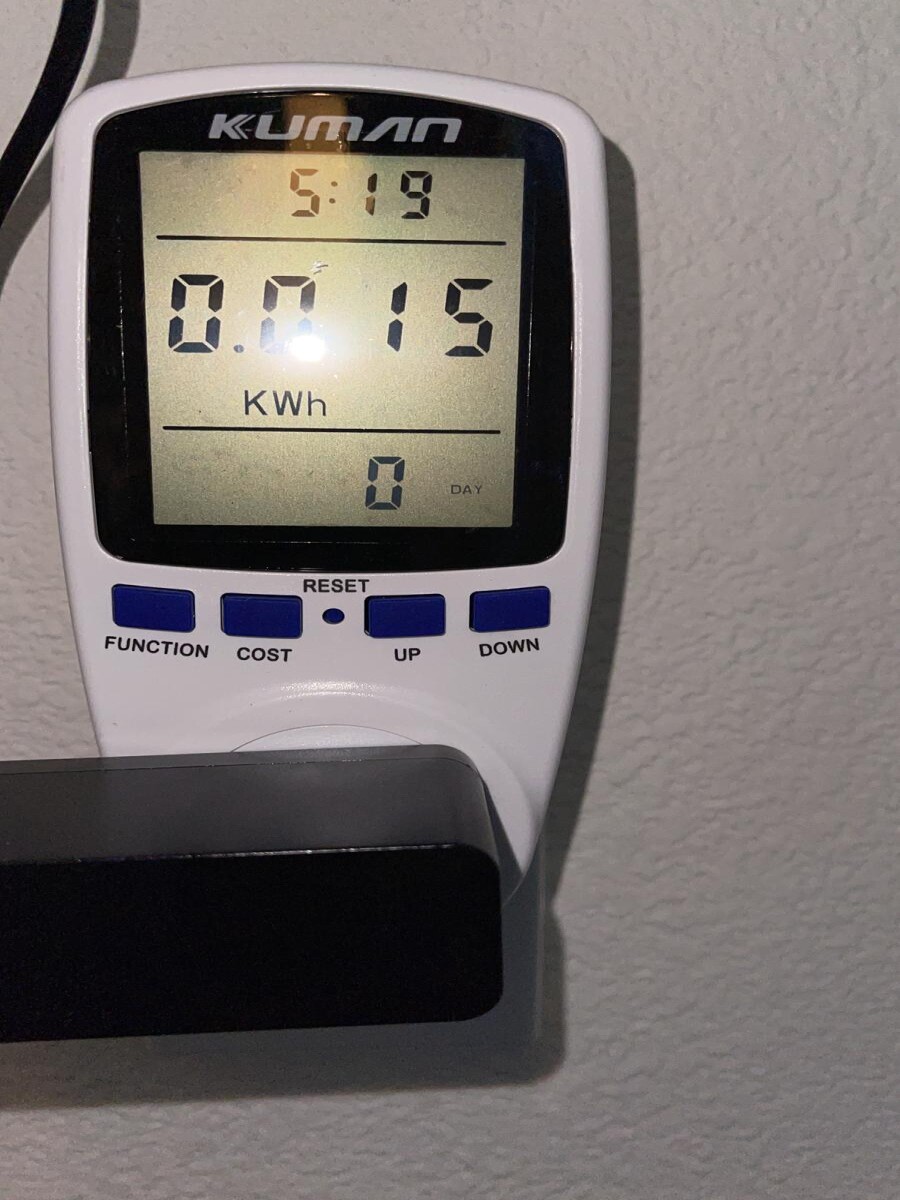 HNT power usage in 5,2hrs almost 0