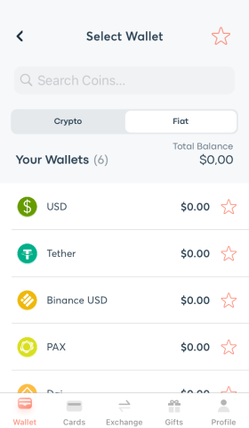 Swipe Main Portfolio Balance - Fiat Wallets