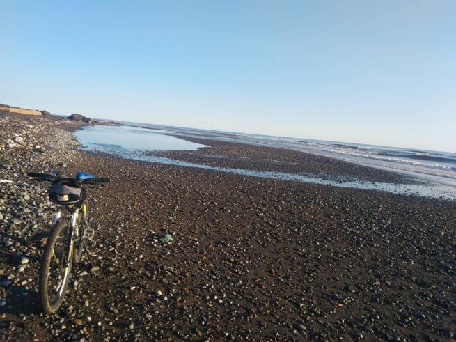Cycling by The Beach in Iran, flood, nature,