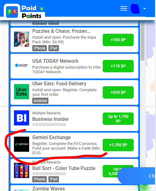 gemini exchange offer