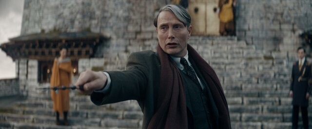 Mads Mikkelsen as Gellert Grindelwald in Fantastic Beasts: The Secrets of Dumbledore