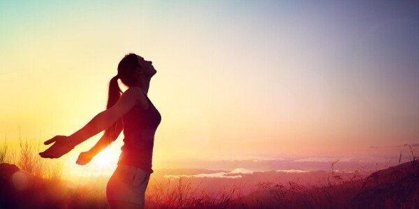 Woman experiencing freedom