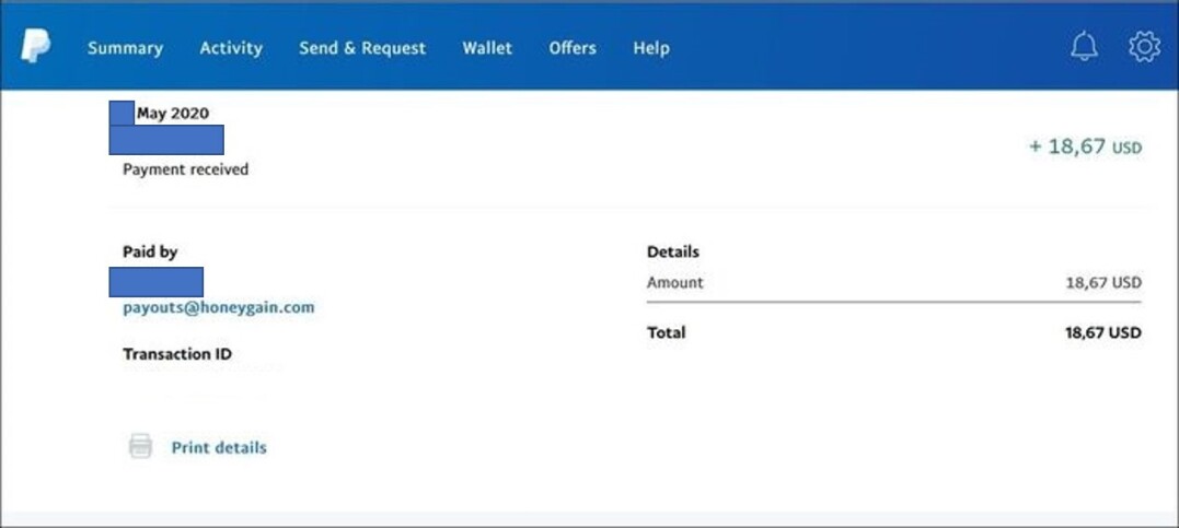 honeygain payment proof