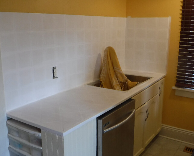 paint over ceramic tiles sink