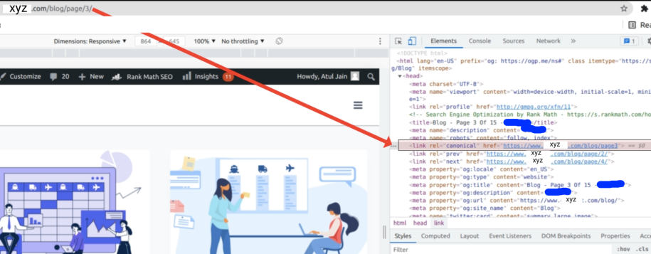 Image to show current canonical link