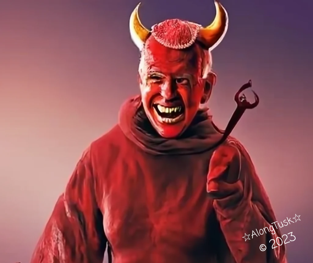 Joe Biden Satan by Along Tusk