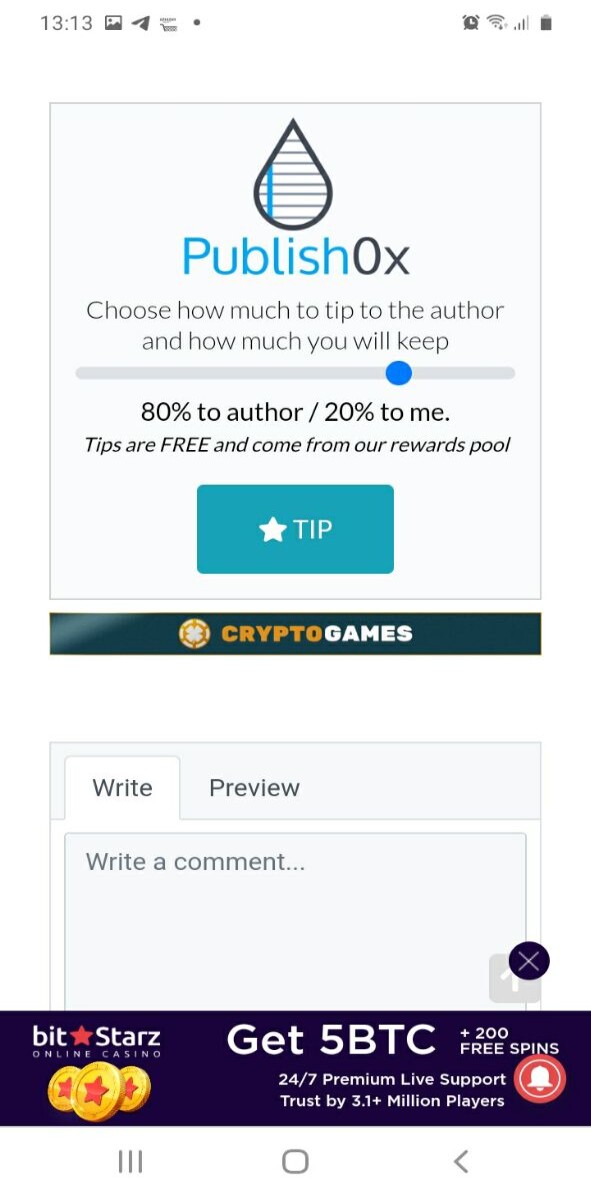 publish0x tip slider