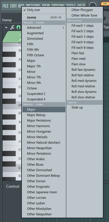 major scale stamp